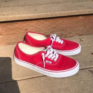 Authentic Red Vans